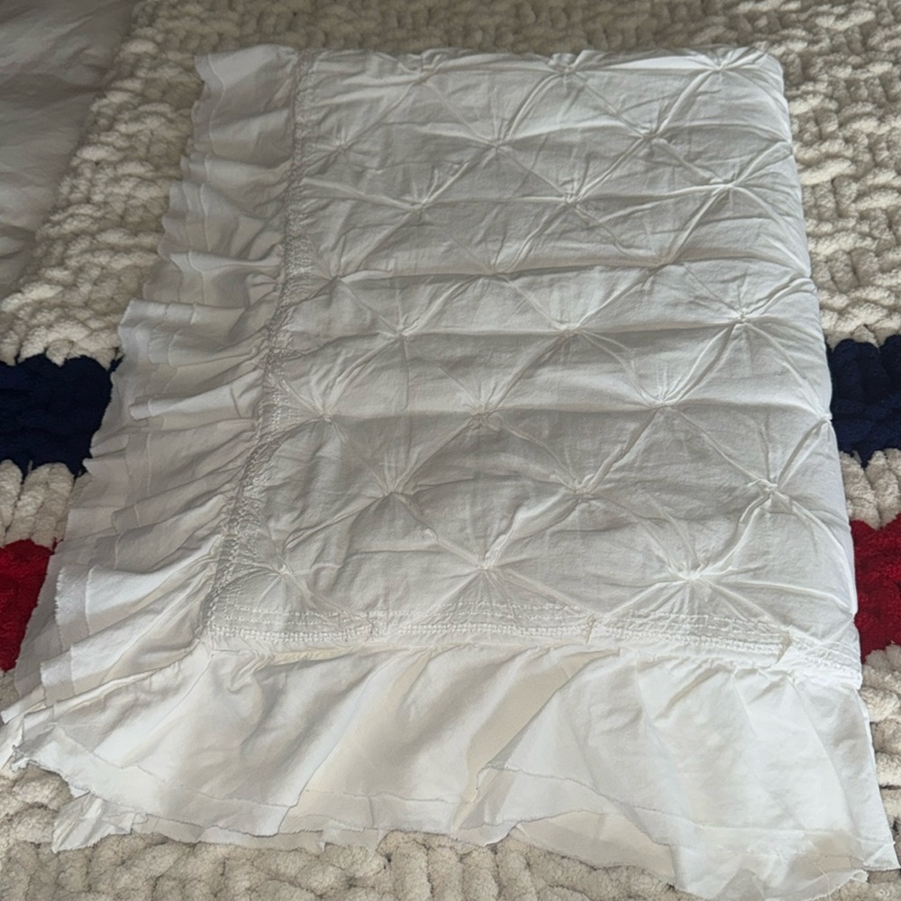 EUC Pottery barn kids baby crib blanket 36x50 100%organic cotton